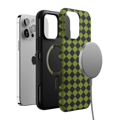 Wicked Hex | Green Checkered Case Phone Case get.casely