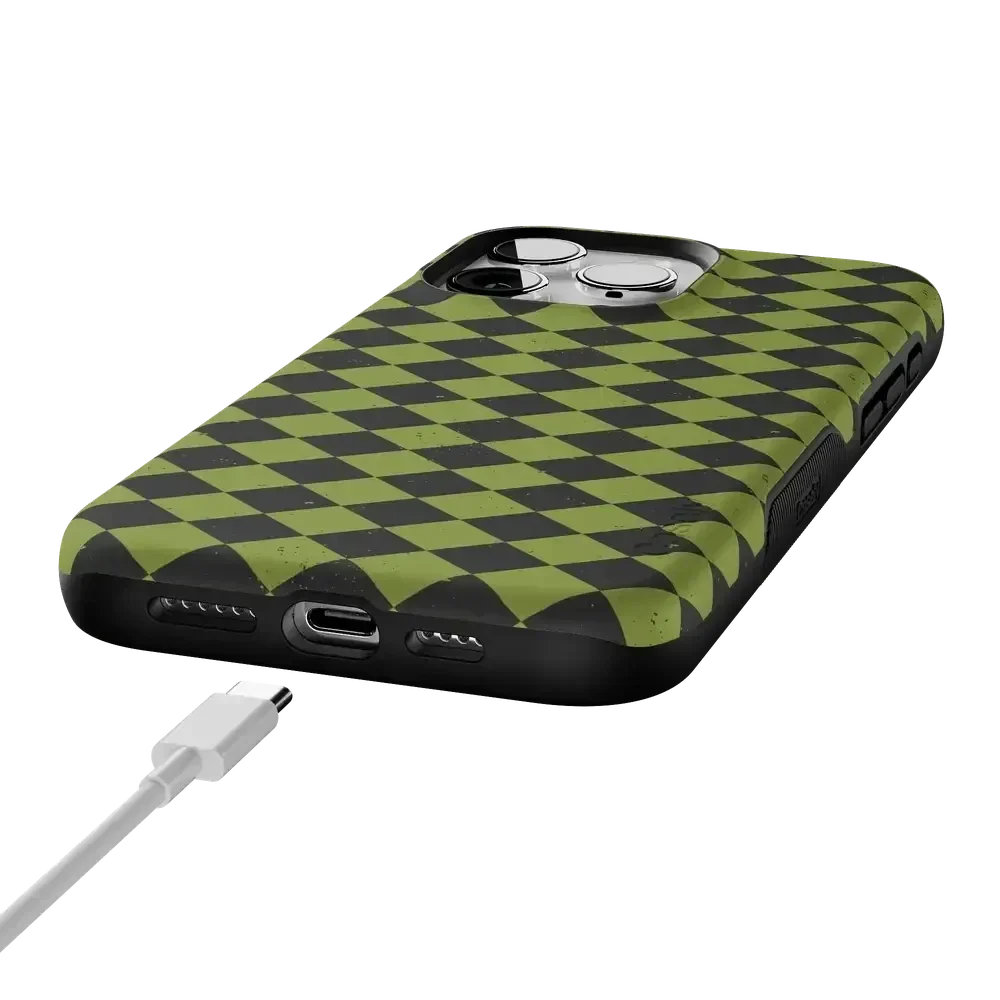 Wicked Hex | Green Checkered Case Phone Case get.casely