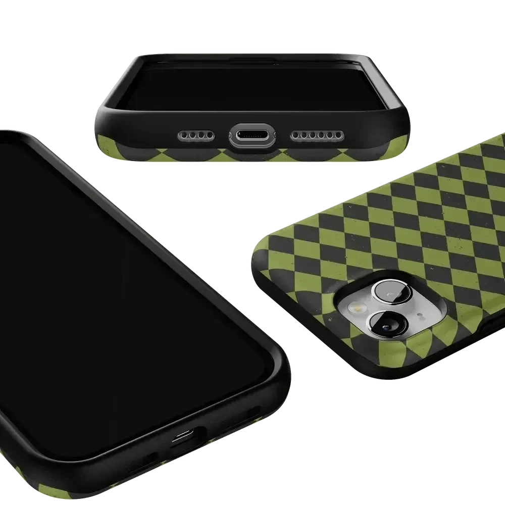 Wicked Hex | Green Checkered Case Phone Case get.casely