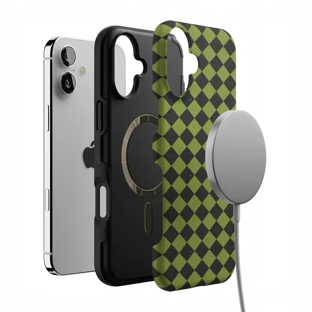 Wicked Hex | Green Checkered Case Phone Case get.casely
