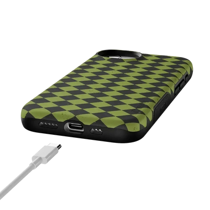 Wicked Hex | Green Checkered Case Phone Case get.casely