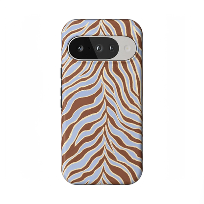 Untamed | Brown & Blue Zebra Case - Google Pixel 10