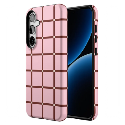 Uptown Gridlock | Pink Checkerboard Case