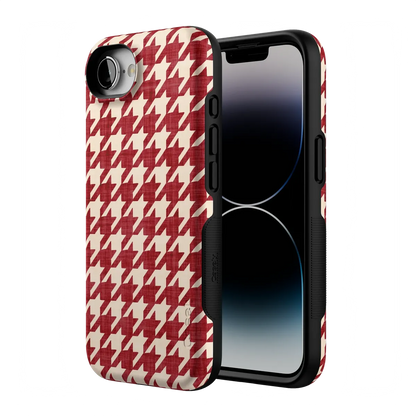Scarlet Stitch | Red Houndstooth Case