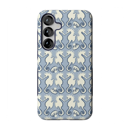 Seahorse Drift | Coastal Blues Case - Galaxy S25 Plus