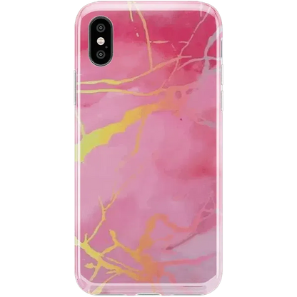 You're the Cutest | Pink Marble Holo Case iPhone Case get.casely Classic iPhone X / XS