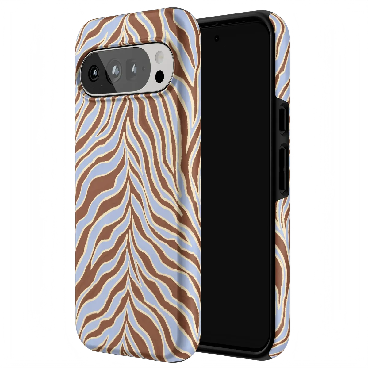 Untamed | Brown & Blue Zebra Case