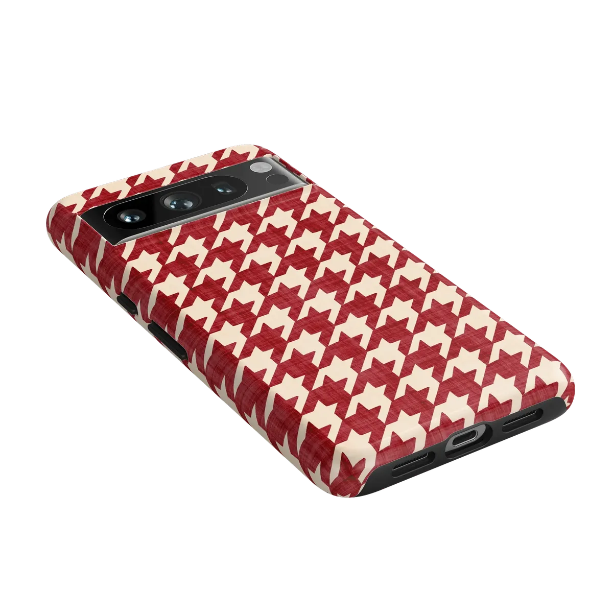 Scarlet Stitch | Red Houndstooth Case