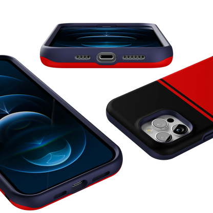 Storm Warning | Black & Red Stripes Case