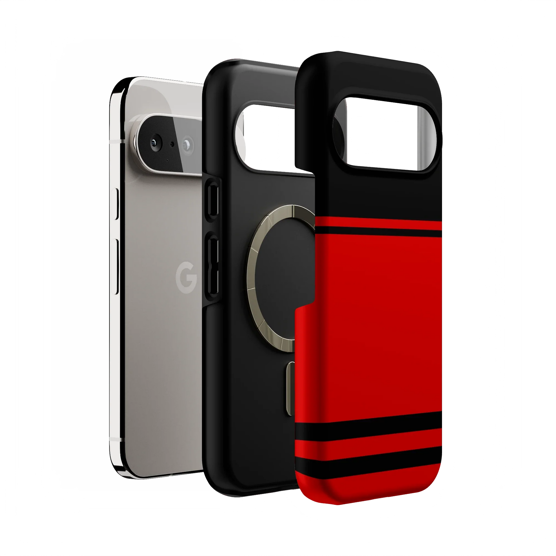 Storm Warning | Black & Red Stripes Case
