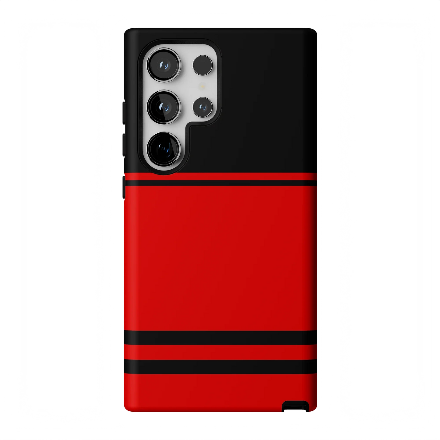 Go Canes | Black & Red Striped Case - Galaxy S24 Ultra