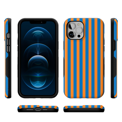 Go New York | Blue & Orange Stripes Case