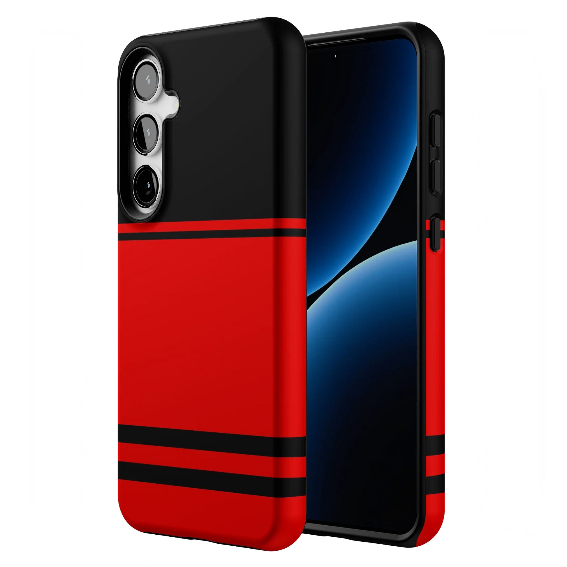 Storm Warning | Black & Red Stripes Case